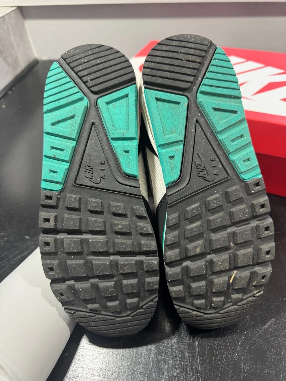 Nike Kids White, Black, Teal & Orange Air Max Style Sneakers